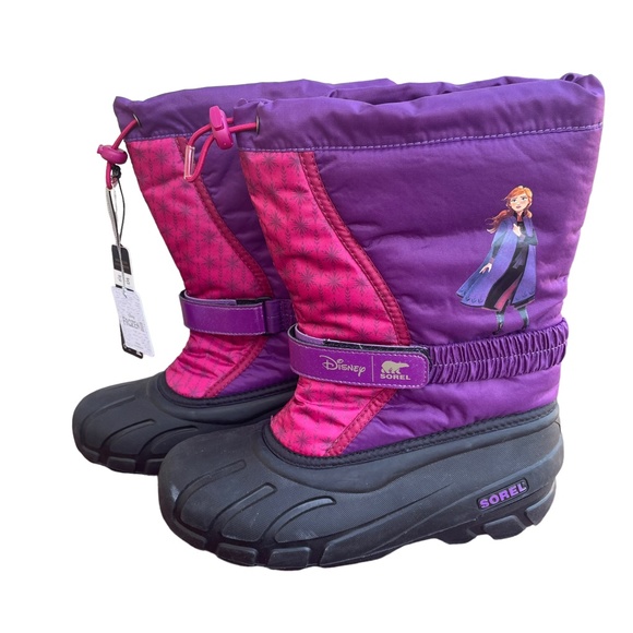 Sorel x Disney Frozen 2 Youth Flurry Snow Boots Sz 7 - Picture 7 of 11
